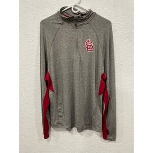 St. Louis Cardinals '47 Forward Mens Pullover 1/4 Zip Long Sleeve Shirt Size L